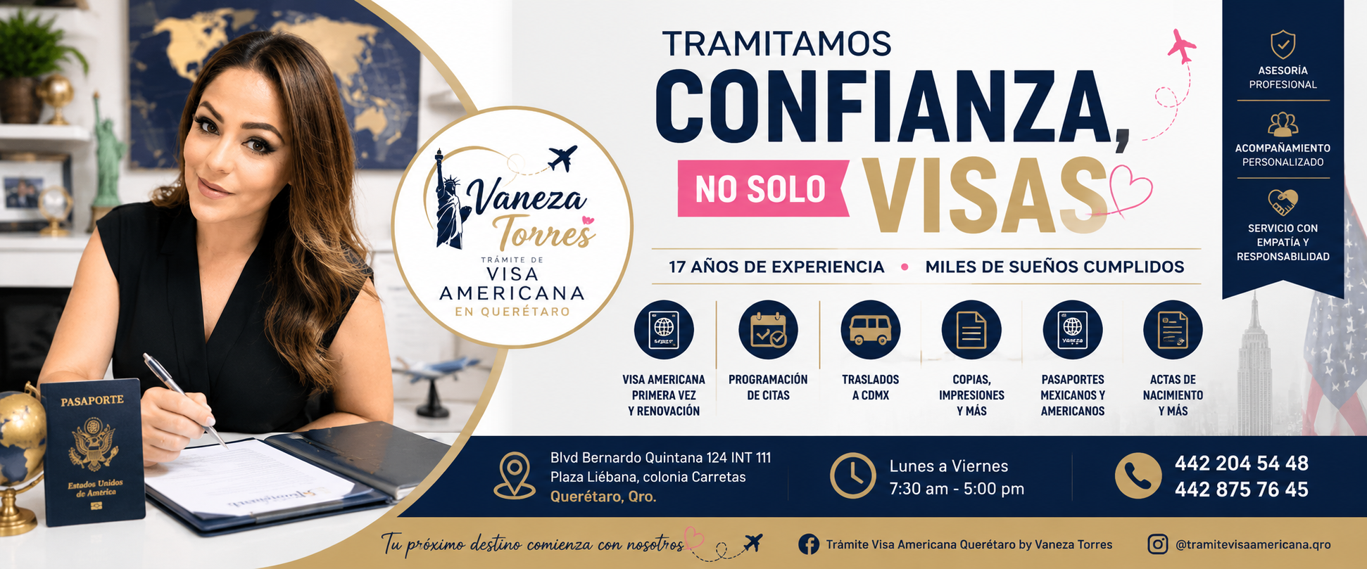 Trámite de Visa Americana Banner