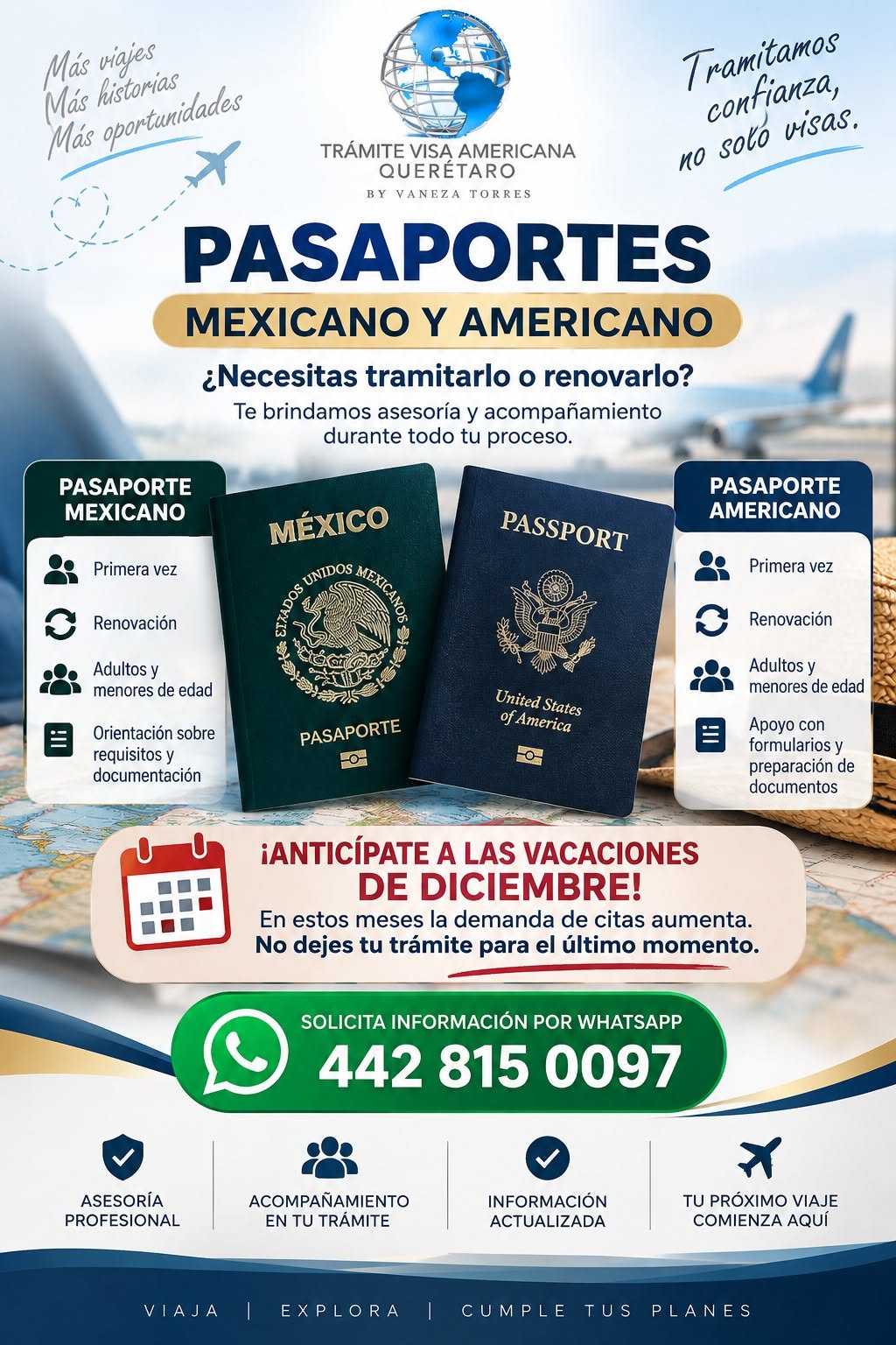 Pasaportes Mexicanos y Americanos